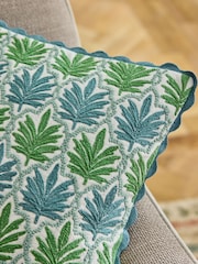 Nina Campbell Hawthorn Cords Embroidered Cushion - Image 3 of 6