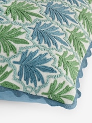 Nina Campbell Hawthorn Cords Embroidered Cushion - Image 7 of 7