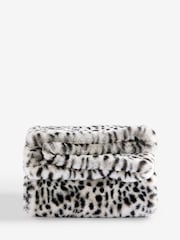 Rockett St George Snow Leopard Faux Fur Throw - Image 4 of 4