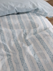 Nina Campbell Blue Melton Stripe Frill 200 Thread Count Duvet Cover and Pillowcase Set - Image 3 of 4