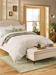 Nina Campbell Natural Loretta 200 Thread Count Duvet Cover and Pillowcase Set - Image 1 of 5