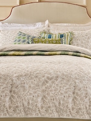 Nina Campbell Natural Loretta 200 Thread Count Duvet Cover and Pillowcase Set - Image 2 of 5