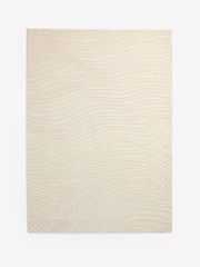 Sosandar Natural Mariana Ripple Wool Tufted Rug - Image 5 of 5