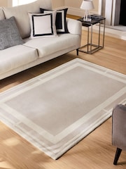 Sosandar Grey Serafina Tufted Border Rug - Image 1 of 5
