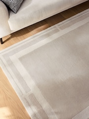 Sosandar Grey Serafina Tufted Border Rug - Image 2 of 5