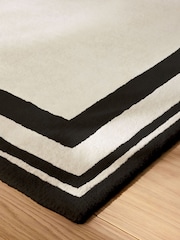 Sosandar Black Serafina Tufted Border Rug - Image 3 of 5