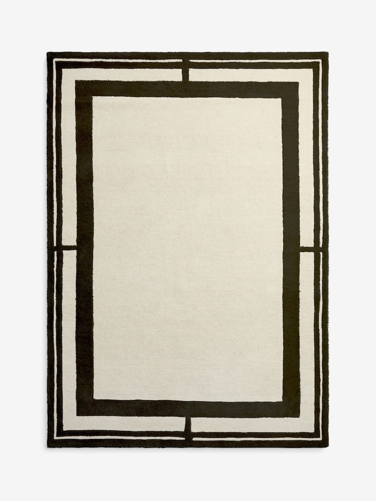 Sosandar Black Serafina Tufted Border Rug - Image 5 of 5
