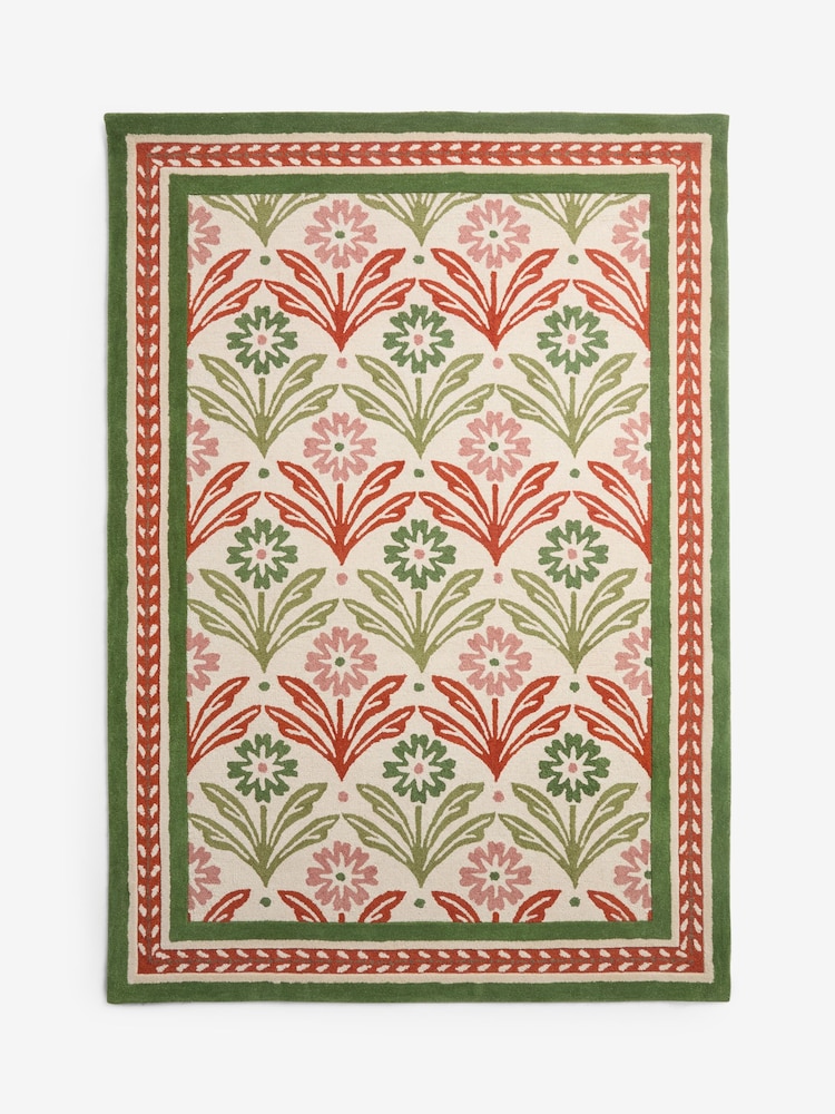 Nina Campbell Multi Primrose Hill Floral Wool Tufted Rug - Image 5 of 5