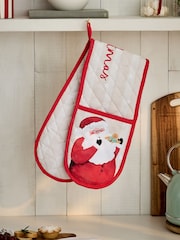 Red Christmas Santa Double Oven Gloves - Image 2 of 4