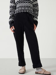 Hush Black Lisa Corduroy 100% Cotton Joggers - Image 1 of 5