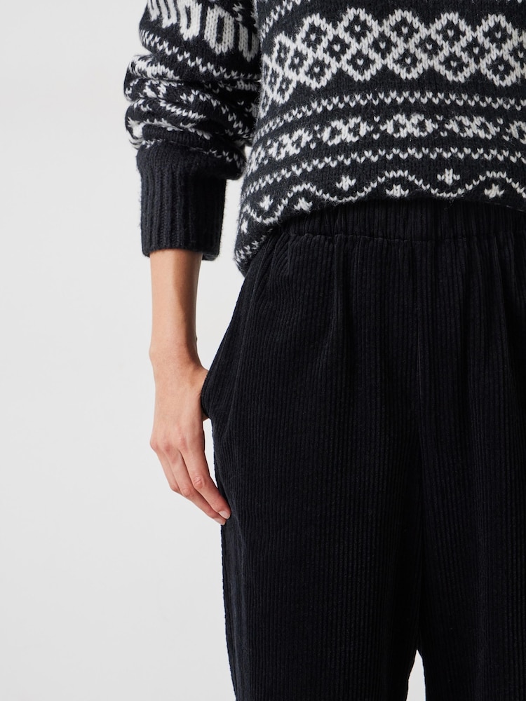 Hush Black Lisa Corduroy 100% Cotton Joggers - Image 2 of 5
