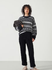 Hush Black Lisa Corduroy 100% Cotton Joggers - Image 4 of 5