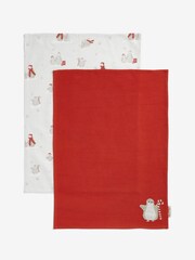 Set of 2 Red Christmas Penguin Tea Towels - Image 4 of 4