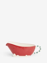 Red Christmas Sleigh Gravy Boat - Image 4 of 5