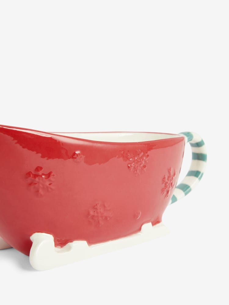 Red Christmas Sleigh Gravy Boat - Image 5 of 5