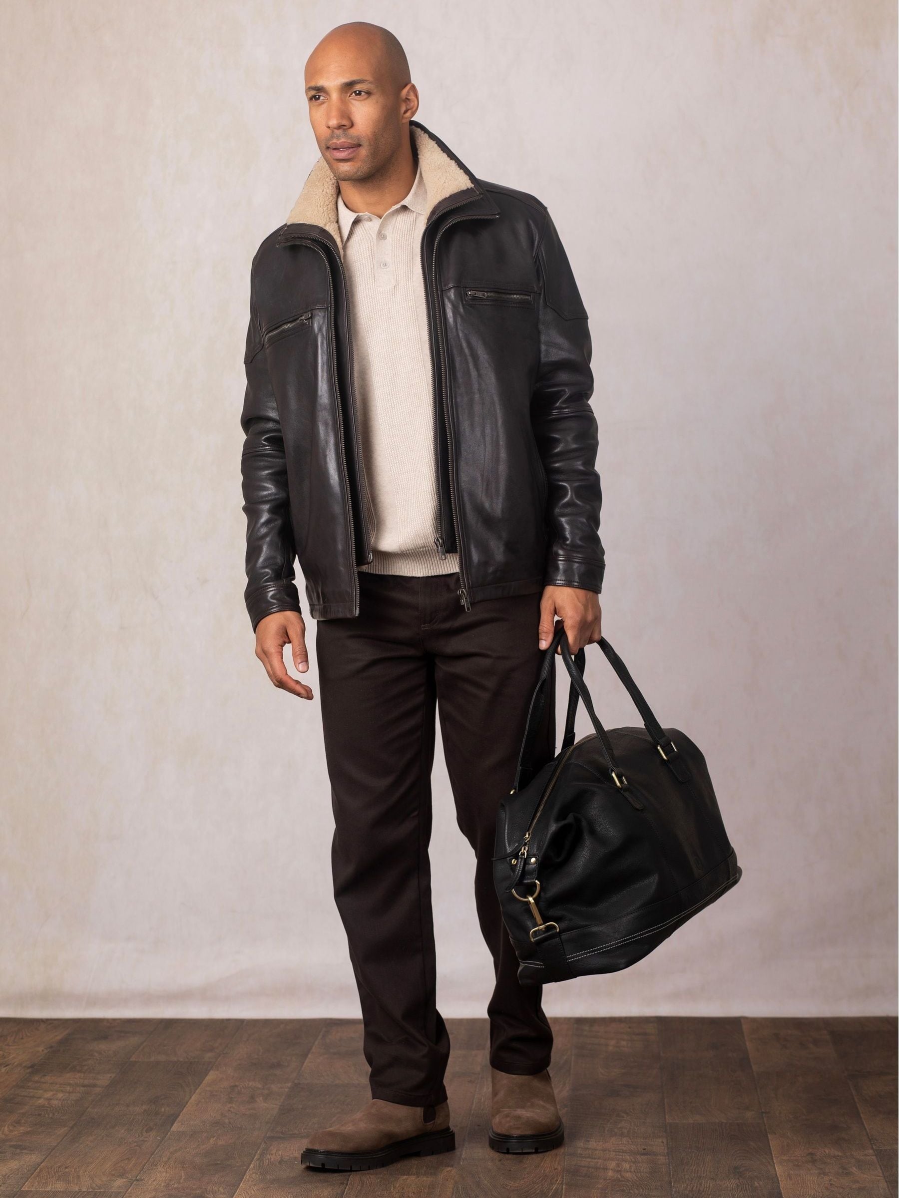 Buy Lakeland Leather Brown Gosforth Leather Jacket from the Next