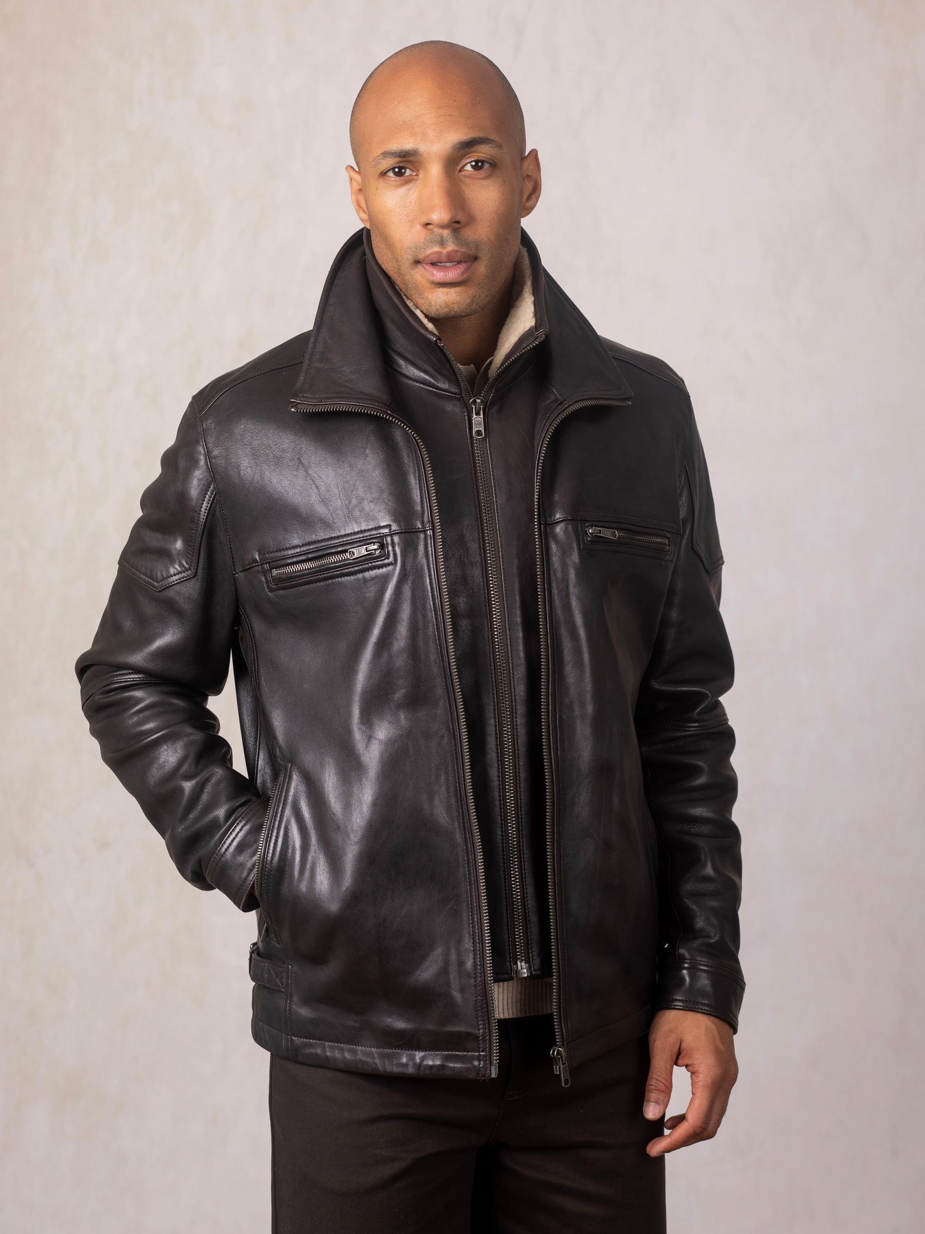 Buy Lakeland Leather Brown Gosforth Leather Jacket from the Next