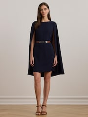 Lauren Ralph Lauren Petra Cape Georgette Cocktail Mini Dress - Image 5 of 7