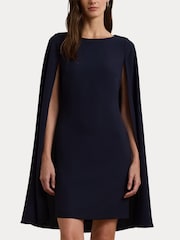 Lauren Ralph Lauren Petra Cape Georgette Cocktail Mini Dress - Image 6 of 7