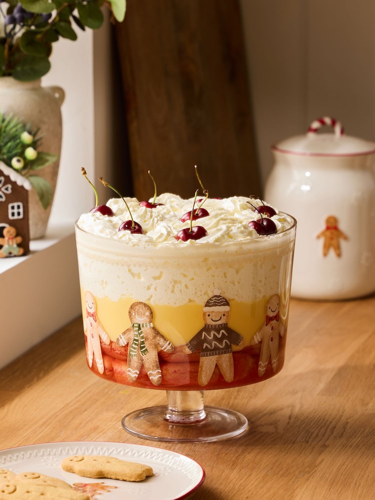 Natural Gingerbread Trifle Bowl - Image 1 of 3 Natural Gingerbread Trifle Bowl - Image 1 of 3