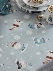 Blue Christmas Gonk Wipe Clean Table Cloth - Image 2 of 3
