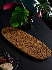Natural Wood Leopard Print XL Serve Board - Image 2 of 4