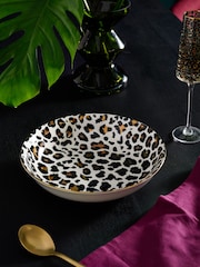 Black Leopard Print Serving Bowl - Image 2 of 4
