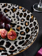Black Leopard Print Serving Bowl - Image 3 of 4