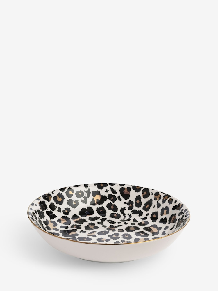 Black Leopard Print Serving Bowl - Image 4 of 4 Black Leopard Print Serving Bowl - Image 4 of 4