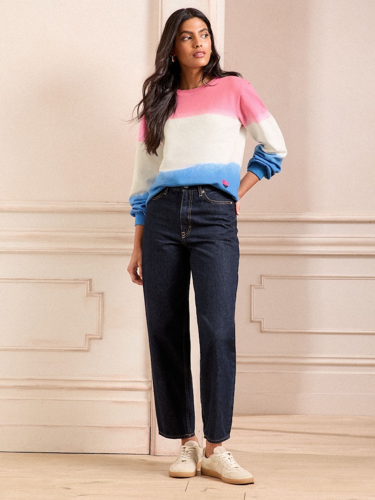 Love & Roses Blue And Pink Ombre Jersey Sweatshirt - Image 3 of 4