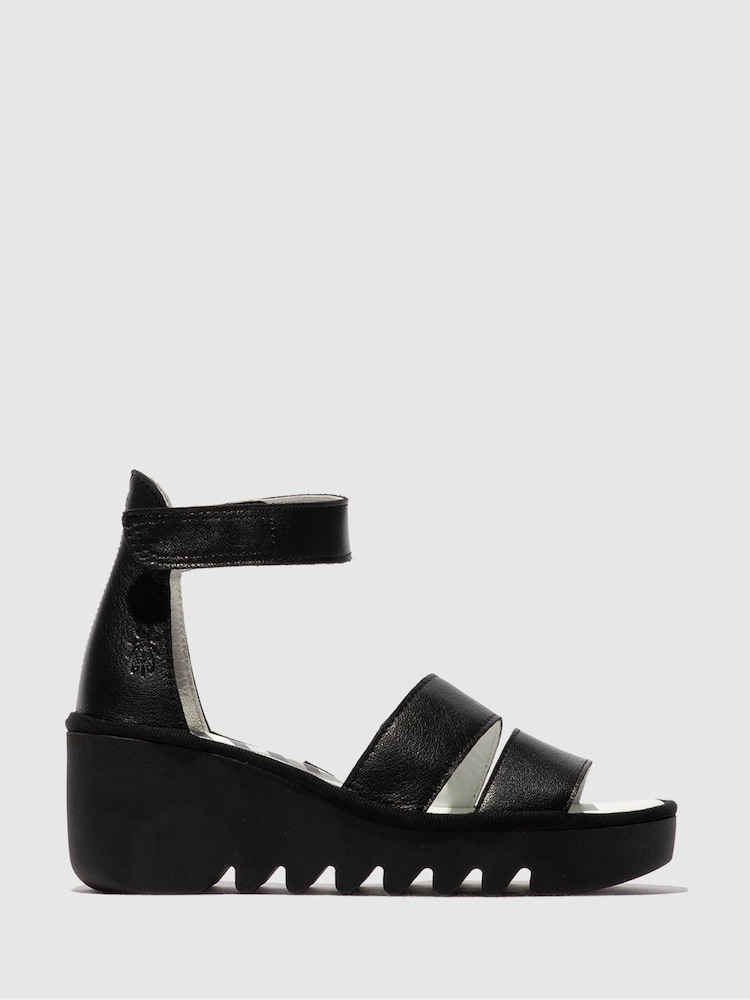 Fly London Bono Ankle Strap Wedge Sandals - Image 1 of 4