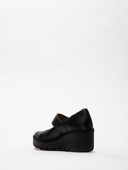 Fly London Bory Mary Jane Wedge Black Shoes - Image 2 of 4