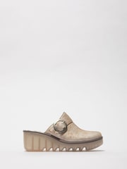 zlata (barva); zlato - Fly London blok Chunky cokla - Slika 1 iz 4