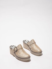 zlata (barva); zlato - Fly London blok Chunky cokla - Slika 3 iz 4
