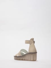 Fly London Bono Ankle Strap Wedge Sandals - Image 2 of 3