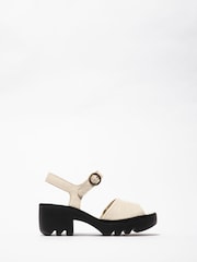 Fly London Tull Ankle Strap White Sandals - Image 1 of 4