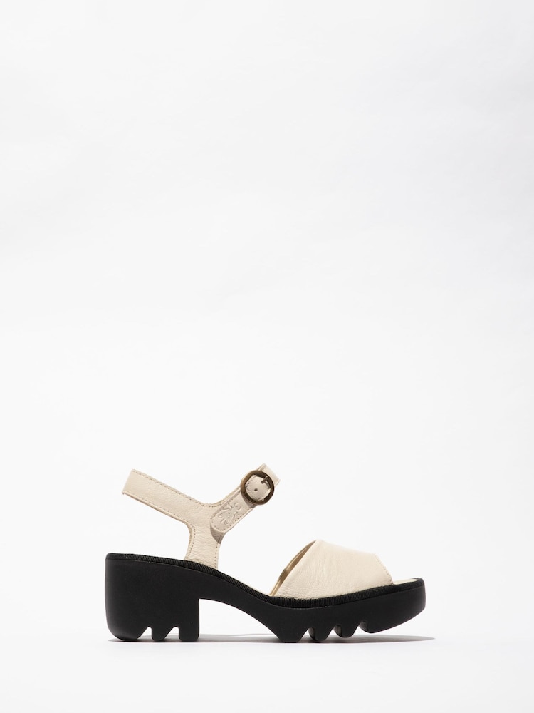 Fly London Tull Ankle Strap White Sandals - Image 1 of 4