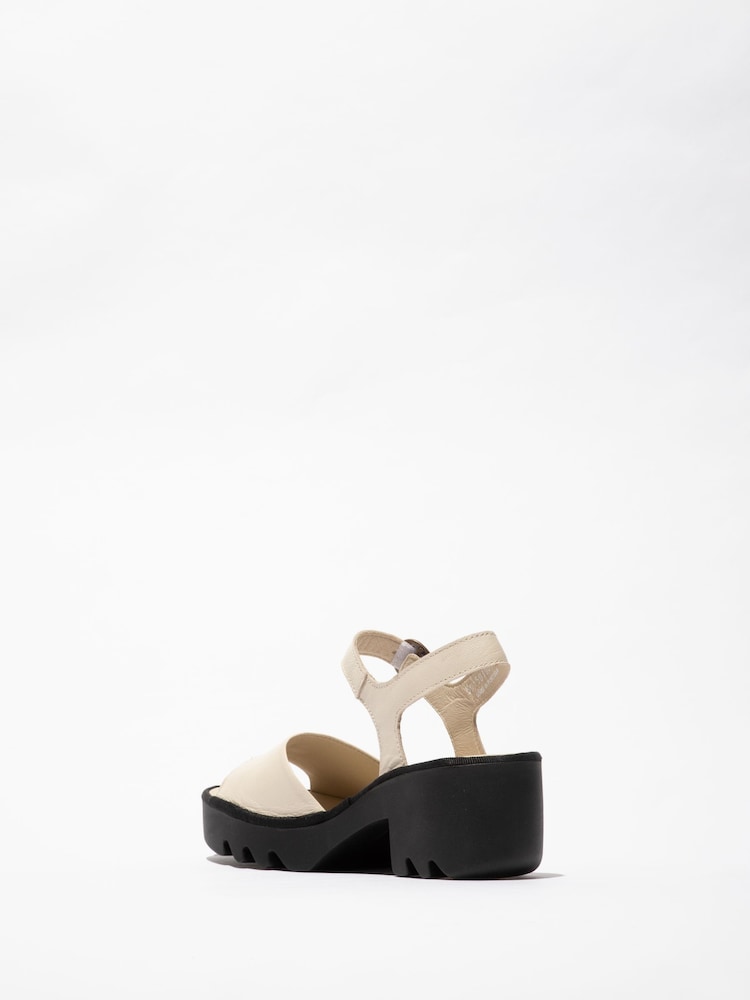 Fly London Tull Ankle Strap White Sandals - Image 2 of 4