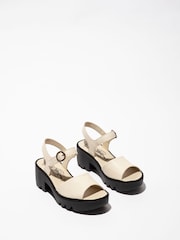 Fly London Tull Ankle Strap White Sandals - Image 3 of 4