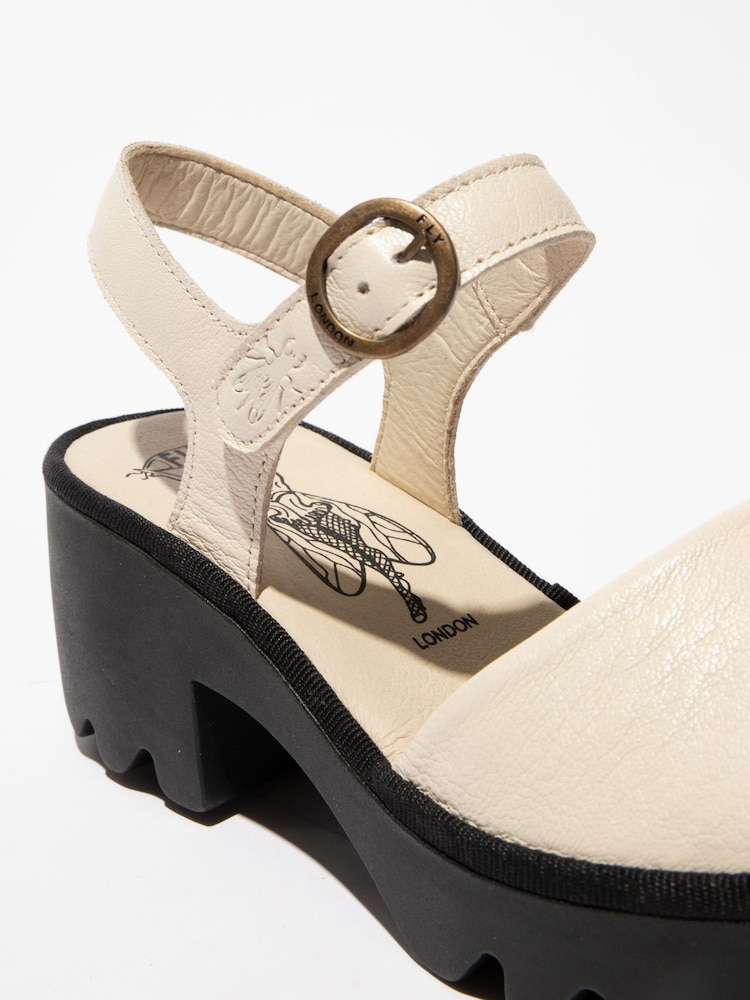 Fly London Tull Ankle Strap White Sandals - Image 4 of 4