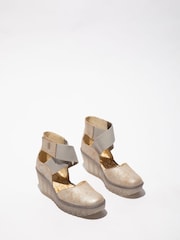 Fly London Yolg Touch and Close fastening Ankle Strap Wedge Shoes - Image 4 of 4