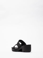 Fly London Tech Slip On Black Sandals - Image 2 of 4
