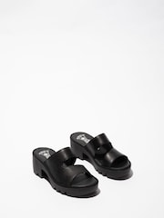 Fly London Tech Slip On Black Sandals - Image 3 of 4
