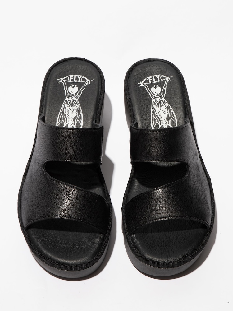 Fly London Tech Slip On Black Sandals - Image 4 of 4