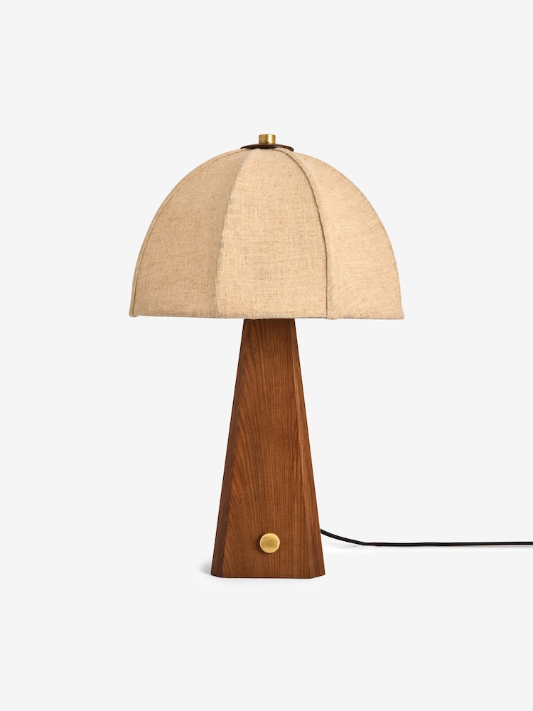 MADE.COM Dark Wood Benny Table Lamp - Image 1 of 2