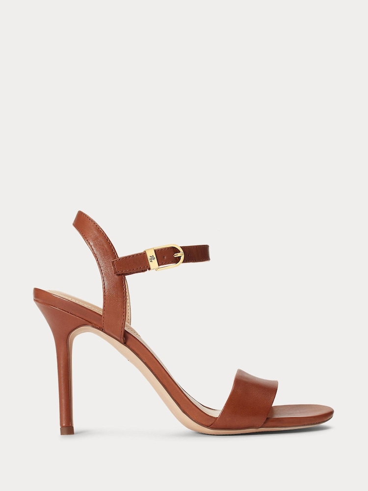 Lauren Ralph Lauren Gwen Nappa Leather Strap Heels - Image 1 of 4