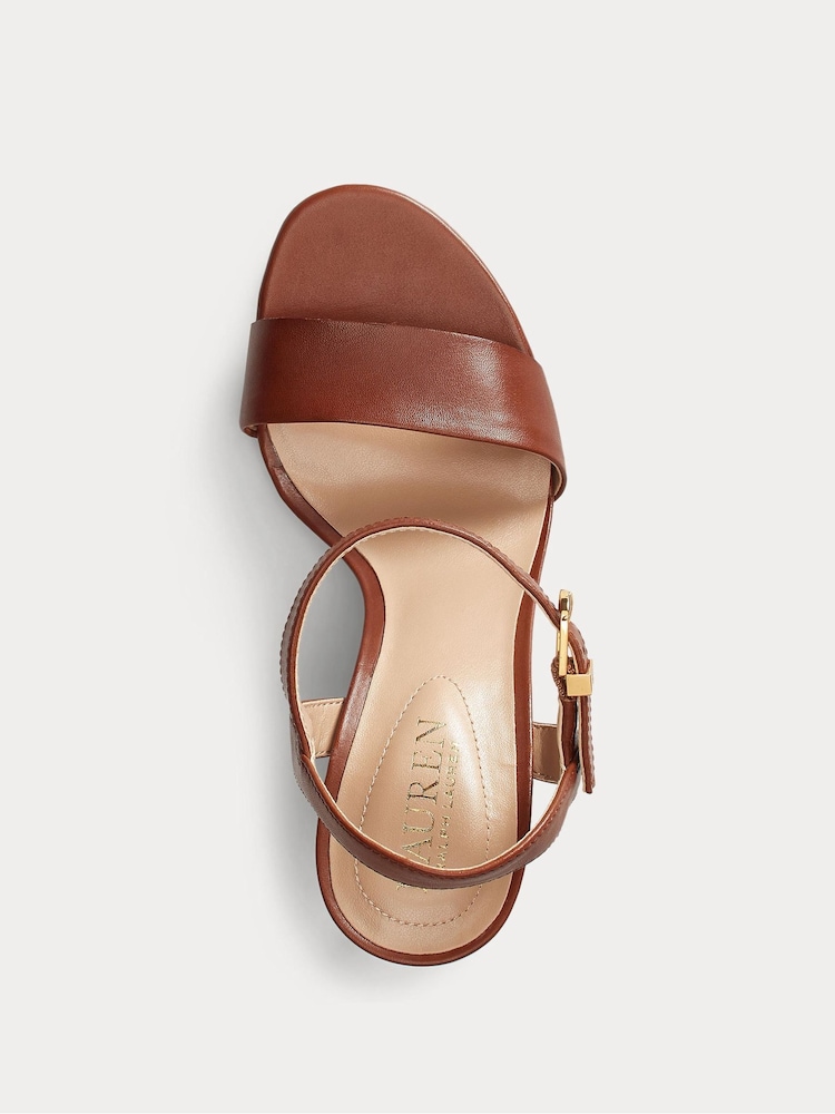 Lauren Ralph Lauren Gwen Nappa Leather Strap Heels - Image 3 of 4