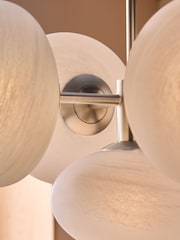 MADE.COM Silver/Frosted Caleb Pendant Light - Image 4 of 6