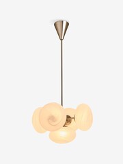 MADE.COM Silver/Frosted Caleb Pendant Light - Image 6 of 6