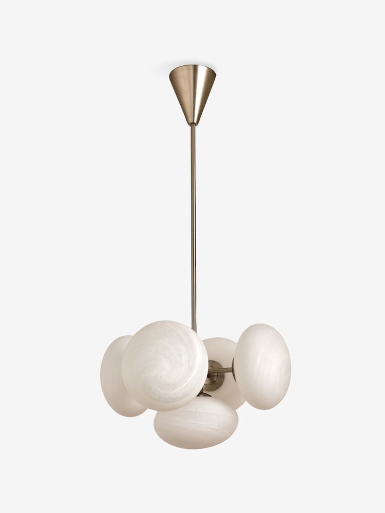 MADE.COM Silver/Frosted Caleb Pendant Light - Image 7 of 7